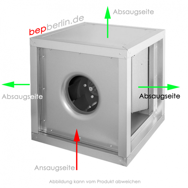 4.610 m³/h, Airbox Küchenabluftbox, 500 x 500 x 500 mm